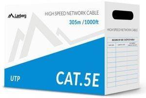 LANBERG UTP SOLID CABLE CCA CAT.5E 305M GREY