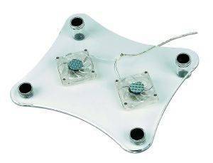 GEMBIRD NBS-3 STYLISH TRANSPARENT NOTEBOOK STAND WITH USB-POWERED COOLING FANS GEMBIRD NBS-3 STYLISH TRANSPARENT NOTEBOOK STAND WITH USB-POWERED COOLING FANS