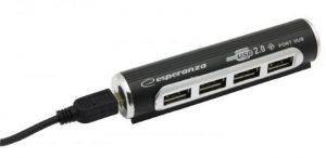 ESPERANZA EA115 4-PORT ALUMINUM HUB USB 2.0