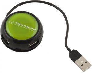 ESPERANZA EA135G YOYO 4-PORT HUB USB 2.0 GREEN ESPERANZA EA135G YOYO 4-PORT HUB USB 2.0 GREEN