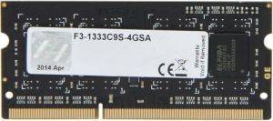 RAM G.SKILL F3-1333C9S-4GSA 4GB SO-DIMM DDR3 1333MHZ STANDARD