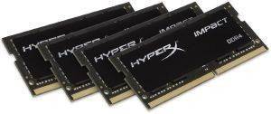 RAM HYPERX HX424S15IBK4/64 64GB (4X16GB) SO-DIMM DDR4 2400MHZ HYPERX IMPACT BLACK QUAD KIT