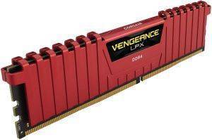 RAM CORSAIR CMK8GX4M1A2400C14R VENGEANCE LPX RED 8GB DDR4 2400MHZ