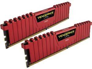 RAM CORSAIR CMK8GX4M2A2400C14R VENGEANCE LPX RED 8GB (2X4GB) DDR4 2400MHZ DUAL KIT