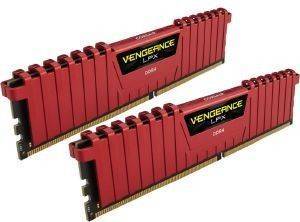 RAM CORSAIR CMK8GX4M2B3000C15R VENGEANCE LPX RED 8GB (2X4GB) DDR4 3000MHZ DUAL KIT