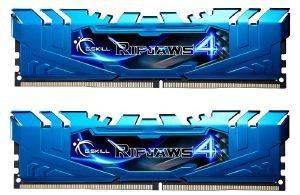 RAM G.SKILL F4-3000C15D-8GRBB 8GB (2X4GB) DDR4 3000MHZ RIPJAWS 4 BLUE DUAL CHANNEL KIT