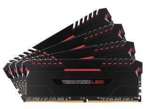 RAM CORSAIR CMU32GX4M4C3400C16R VENGEANCE LED (RED) 32GB (4X8GB) DDR4 3400MHZ DUAL CHANNEL KIT