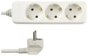 REV 3-WAY POWER STRIP 1.4M WHITE