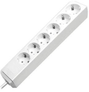 BRENNENSTUHL ECO LINE 6 SOCKET WHITE NO SWITCH