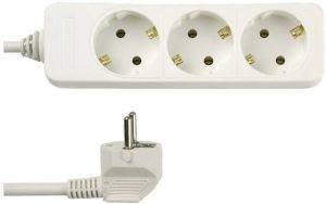 REV 3-WAY POWER STRIP 3M WHITE