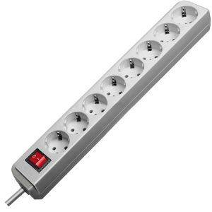 BRENNENSTUHL ECO LINE 8 SOCKET SILVER / WHITE  