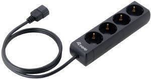 EQUIP 333281 4-SOCKET POWER STRIP BLACK