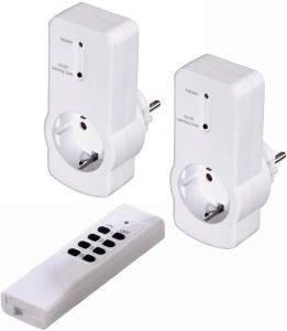 HAMA 121938 RADIO-CONTROLLED POWER OUTLET SET WITH REMOTE CONTROL WHITE