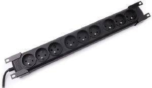 NATEC NSP-0551 EXTREME MEDIA RMS9 C14 POWER STRIP RACK 9 SOCKETS (IEC CONNECTOR) BLACK