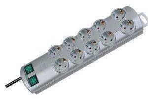 BRENNENSTUHL PRIMERA LINE 10 SOCKET SILVER  