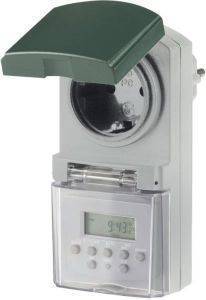 REV OUTDOOR DIGITAL TIMER IP44 GREY/GREEN