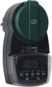 REV DIGITAL TIMER IP44 BLACK / GREEN
