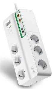 APC PMH63VT-GR HOME/OFFICE SURGEARREST 6 OUTLETS WITH PHONE & COAX PROTECTION 230V WHITE  