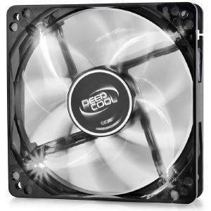 DEEPCOOL WINDBLADE 120W SEMI-TRANSPARENT BLACK FAN 120MM WITH WHITE LED