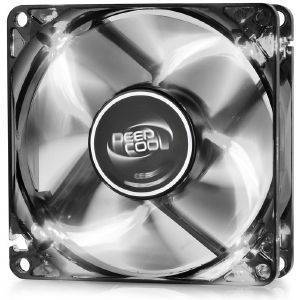 DEEPCOOL WINDBLADE 80W SEMI-TRANSPARENT BLACK FAN 80MM WITH WHITE LED DEEPCOOL WINDBLADE 80W SEMI-TRANSPARENT BLACK FAN 80MM WITH WHITE LED