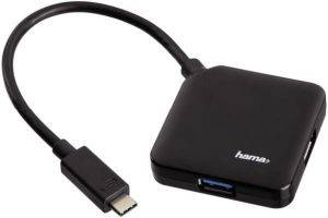 HAMA 135750 USB 3.1 TYPE-C HUB 1:4 BUS POWERED BLACK