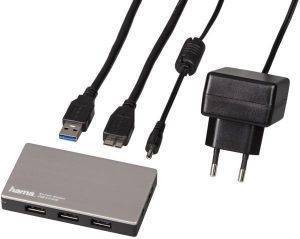 HAMA 54544 USB3.0 HUB 1:4 FOR ULTRABOOKS WITH POWER SUPPLY HAMA 54544 USB3.0 HUB 1:4 FOR ULTRABOOKS WITH POWER SUPPLY
