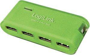 LOGILINK UA0089 USB2.0 4-PORT HUB WITH POWER SUPPLY GREEN