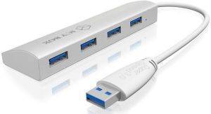 RAIDSONIC ICY BOX IB-AC6401 4 PORT USB3.0 HUB SILVER