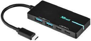 TRUST 20820 USB TYPE-C 4 PORTS USB3.0 HUB