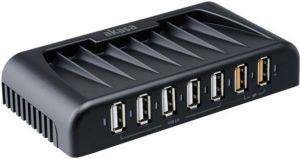 AKASA AK-HB-12BKCM CONNECT 7FC 5-PORT USB2.0 HUB WITH 2 FAST CHARGING PORTS POWER ADPATER INCL. AKASA AK-HB-12BKCM CONNECT 7FC 5-PORT USB2.0 HUB WITH 2 FAST CHARGING PORTS POWER ADPATER INCL.