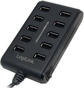 LOGILINK UA0125 USB 2.0 10-PORT HUB WITH ON/OFF SWITCH BLACK LOGILINK UA0125 USB 2.0 10-PORT HUB WITH ON/OFF SWITCH BLACK