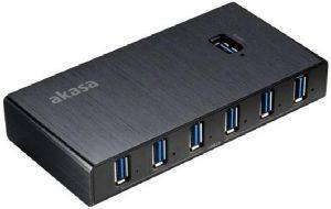 AKASA AK-HB-15BKEU ELITE 10EX 10-PORT USB3.0 HUB WITH 2 FAST CHARGING PORTS AKASA AK-HB-15BKEU ELITE 10EX 10-PORT USB3.0 HUB WITH 2 FAST CHARGING PORTS