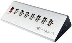 LOGILINK UA0225 USB 2.0 7+1 PORT HUB ALUMINUM WITH POWER SUPPLY LOGILINK UA0225 USB 2.0 7+1 PORT HUB ALUMINUM WITH POWER SUPPLY