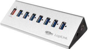 LOGILINK UA0228 USB 3.0 7+1 PORT HUB ALUMINUM WITH POWER SUPPLY