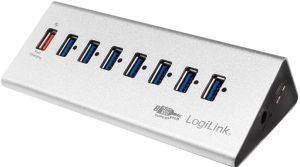 LOGILINK UA0228 USB 3.0 7+1 PORT HUB ALUMINUM WITH POWER SUPPLY LOGILINK UA0228 USB 3.0 7+1 PORT HUB ALUMINUM WITH POWER SUPPLY