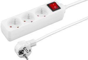 ESPERANZA TL124 TITANUM 3-WAY SOCKET WITH SURGE PROTECTION AND GROUND PIN ΜΕ ΔΙΑΚΟΠΤΗ 1.5M WHITE ESPERANZA TL124 TITANUM 3-WAY SOCKET WITH SURGE PROTECTION AND GROUND PIN ΜΕ ΔΙΑΚΟΠΤΗ 1.5M WHITE