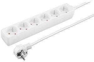 ESPERANZA TL122 TITANUM 6-WAY SOCKET WITH SURGE PROTECTION AND GROUND PIN 3M WHITE ESPERANZA TL122 TITANUM 6-WAY SOCKET WITH SURGE PROTECTION AND GROUND PIN 3M WHITE