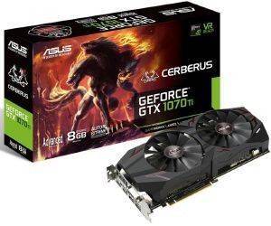 VGA ASUS CERBERUS GEFORCE GTX1070TI ADVANCED EDITION CERBERUS-GTX1070TI-A8G 8GB GDDR5 PCI-E RETAIL