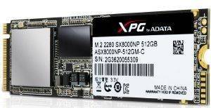 SSD ADATA XPG SX8000 M.2 2280 PCIE GEN3X4 512GB SSD ADATA XPG SX8000 M.2 2280 PCIE GEN3X4 512GB