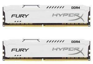 RAM HYPERX HX424C15FW2K2/16 16GB (2X8GB) DDR4 2400MHZ HYPERX FURY WHITE DUAL KIT RAM HYPERX HX424C15FW2K2/16 16GB (2X8GB) DDR4 2400MHZ HYPERX FURY WHITE DUAL KIT