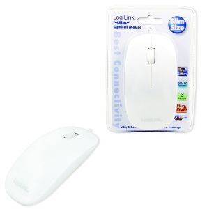 LOGILINK LOGILINK ID0062 SLIM OPTICAL MOUSE USB 1000DPI WHITE