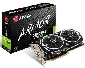 VGA MSI GEFORCE GTX1060 ARMOR 3G OCV1 3GB GDDR5 PCI-E RETAIL