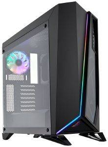 CASE CORSAIR CARBIDE SERIES SPEC-OMEGA RGB MID-TOWER TEMPERED GLASS GAMING BLACK