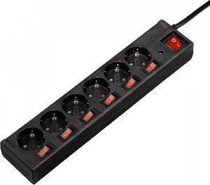 HAMA 121946  6  INDIVIDUALLY SWITCHABLE 1,5 BLACK