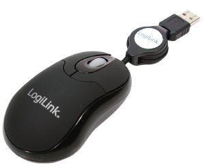 LOGILINK ID0016 OPTICAL NOTEBOOK MOUSE USB WITH RETRACTABLE CABLE 800DPI BLACK LOGILINK ID0016 OPTICAL NOTEBOOK MOUSE USB WITH RETRACTABLE CABLE 800DPI BLACK