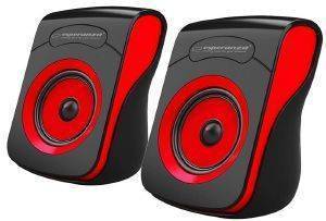 ESPERANZA EP140KR FLAMENCO 2.0 USB STEREO SPEAKERS BLACK/RED ESPERANZA EP140KR FLAMENCO 2.0 USB STEREO SPEAKERS BLACK/RED