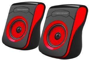 ESPERANZA EP140KR FLAMENCO 2.0 USB STEREO SPEAKERS BLACK/RED