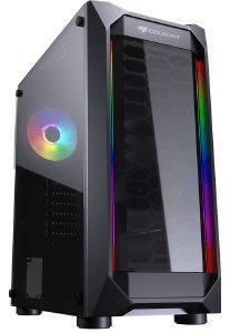 CASE COUGAR MX410-T ARGB TEMPERED GLASS SIDE WINDOW RGB FAN AND STRIPS