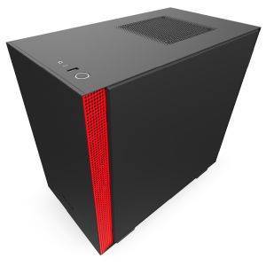 NZXT CASE NZXT H210I MINI-ITX TOWER BLACK-RED
