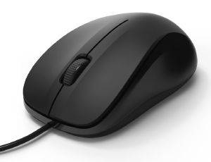 HAMA 182606 MC-300 OPTICAL 3-BUTTON MOUSE, CABLED, BLACK, SILENT